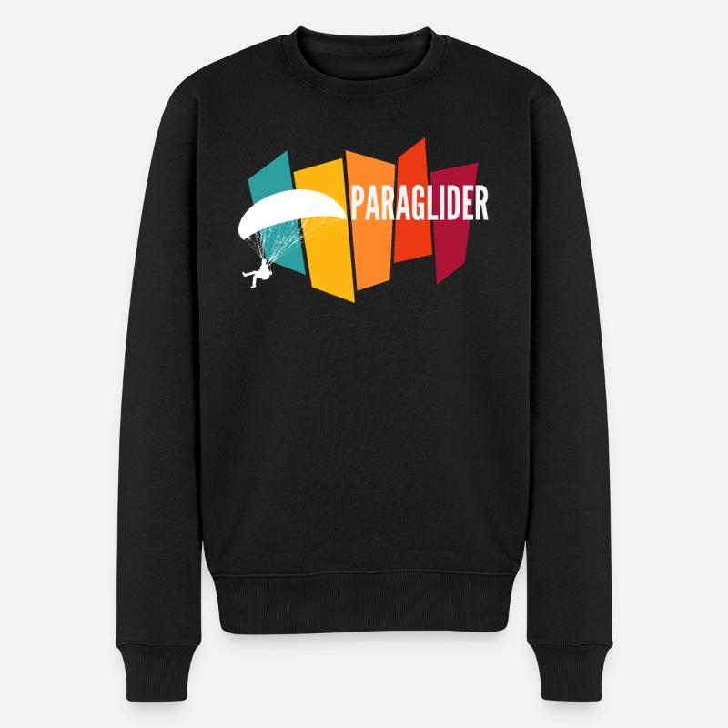 Paraglider - Männer Premium Bio Pullover - Schwarz