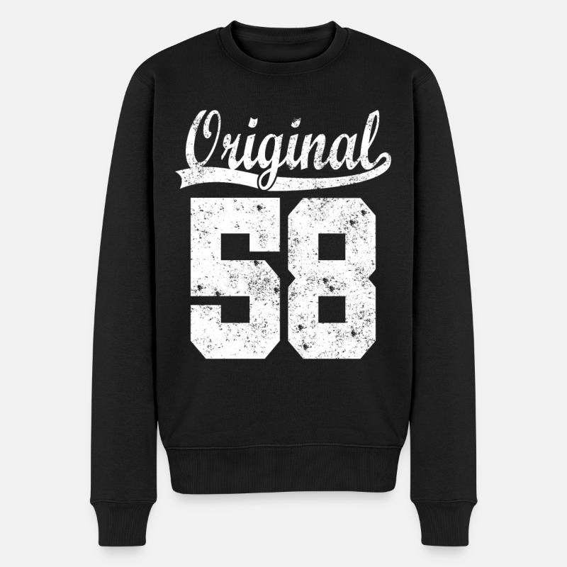 Original von 58 - Männer Premium Bio Pullover - Schwarz
