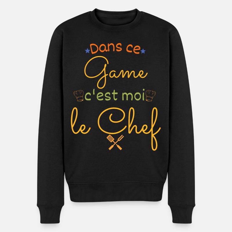 dans ce Game c'est moi le chef cadeau anniversaire - Pull Premium bio Homme - noir