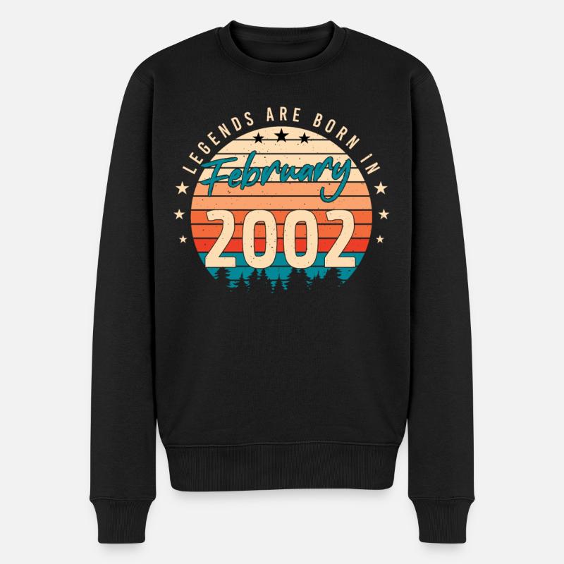 Idée cadeau Vintage En Février 2002 - Pull Premium bio Homme - noir