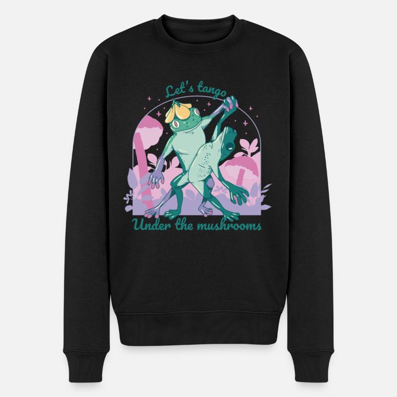 Let 's Tango - Tanzende Frösche Märchen - Männer Premium Bio Pullover - Schwarz