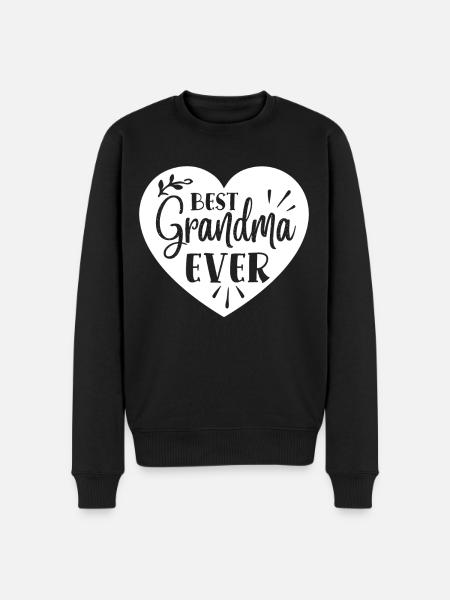 Bestes Großmutter-Geschenk aller Zeiten - Männer Premium Bio Pullover - Schwarz