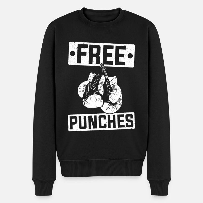 Boxer Free Punches Boxe - Pull Premium bio Homme - noir