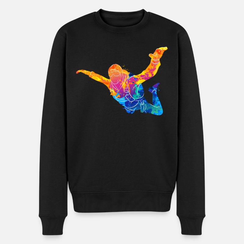 Parachute parachutisme parachutisme - Pull Premium bio Homme - noir