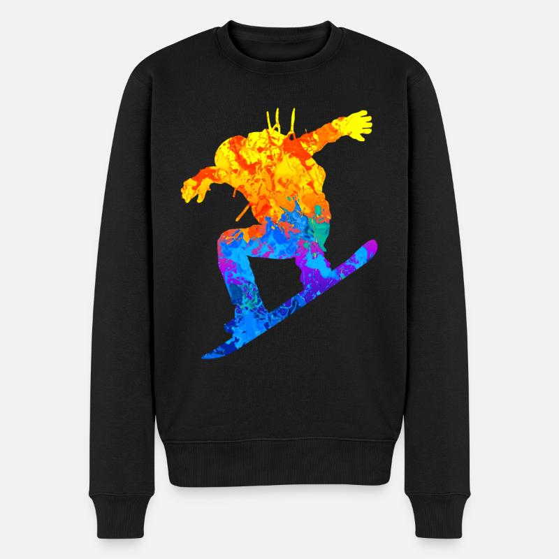 Snowboard Snowboarden Snowboarder Wintersport - Männer Premium Bio Pullover - Schwarz