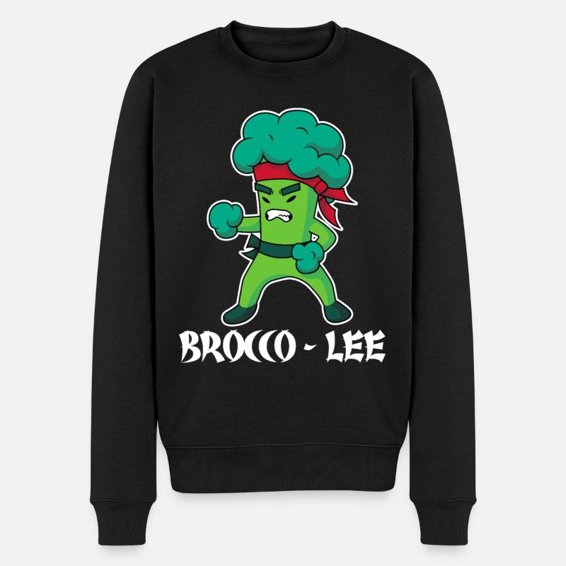 Brocco Lee Broccoli Meme - Men's Premium Organic Jumper - black