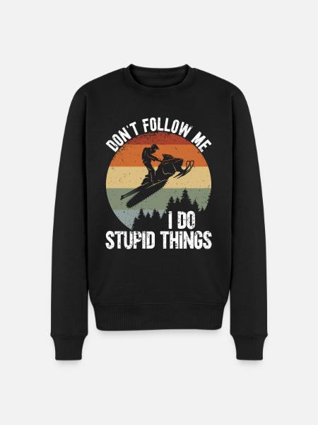 I Do Stupid Things - Men's Premium Organic Jumper - black