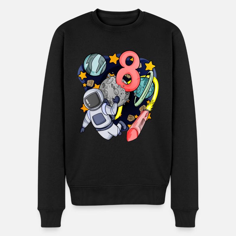 8 Geburtstag Junge - 8 Jahre alt - Ich bin 8 - Männer Premium Bio Pullover - Schwarz