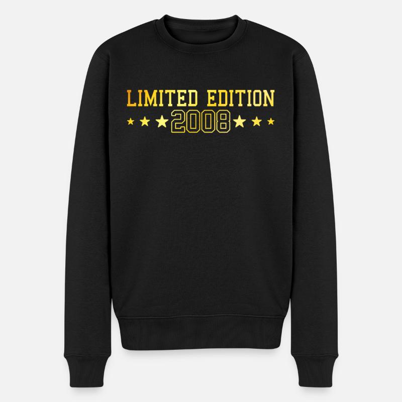 Geburtstag Limited Edition 2008 - Männer Premium Bio Pullover - Schwarz