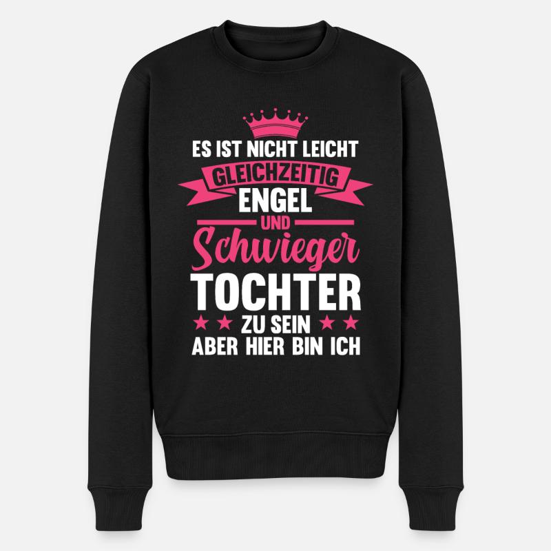Schwiegertochter - Männer Premium Bio Pullover - Schwarz