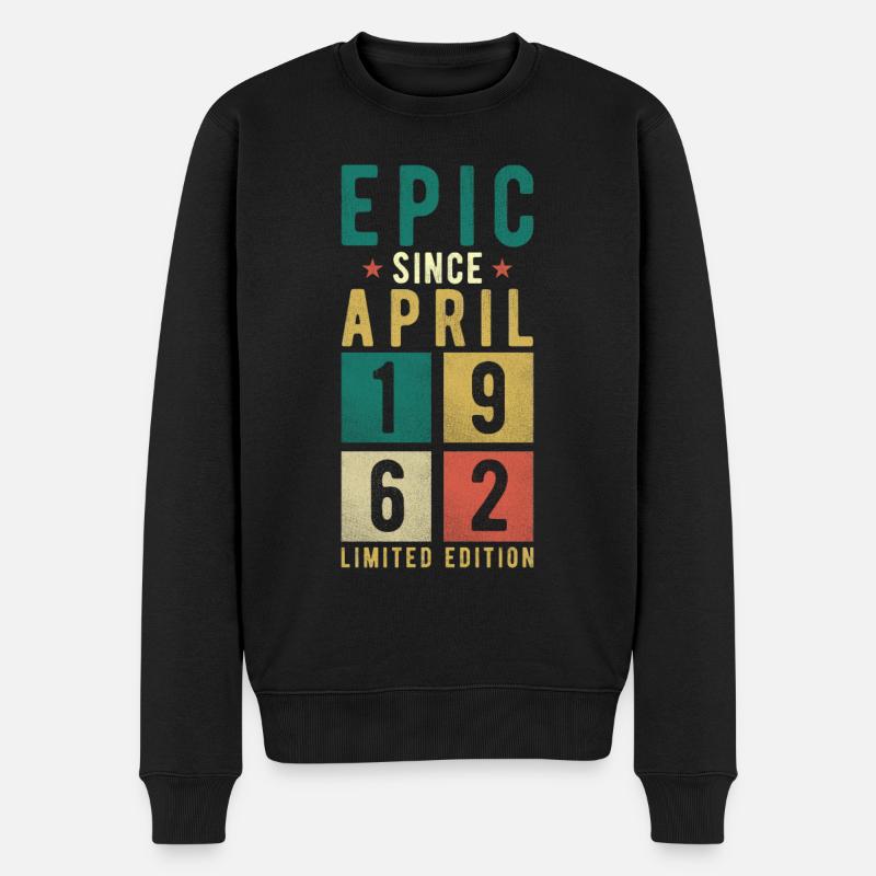 Anniversaire Avril 1962 - Pull Premium bio Homme - noir