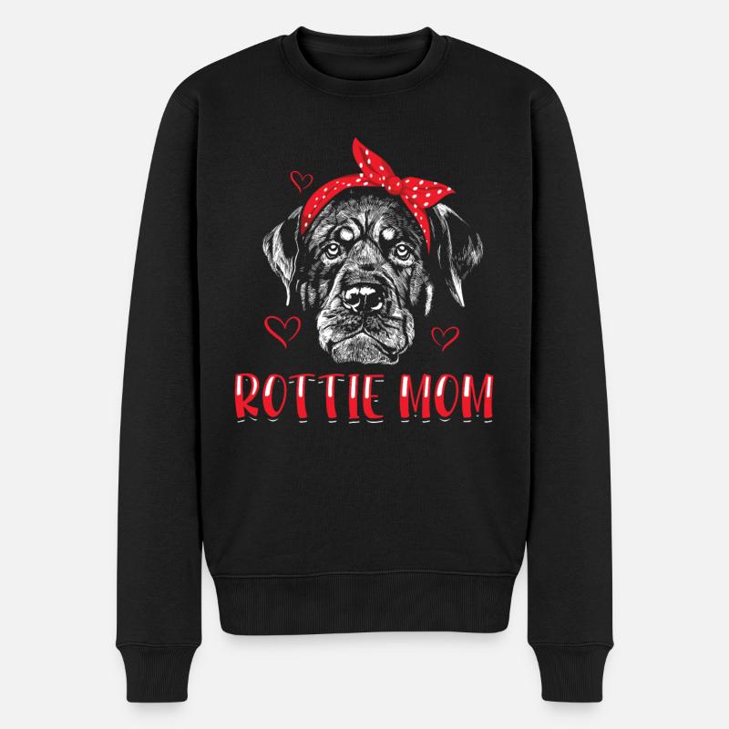 Rottweiler Rottie Mom Hundebesitzer Hund Geschenk - Männer Premium Bio Pullover - Schwarz