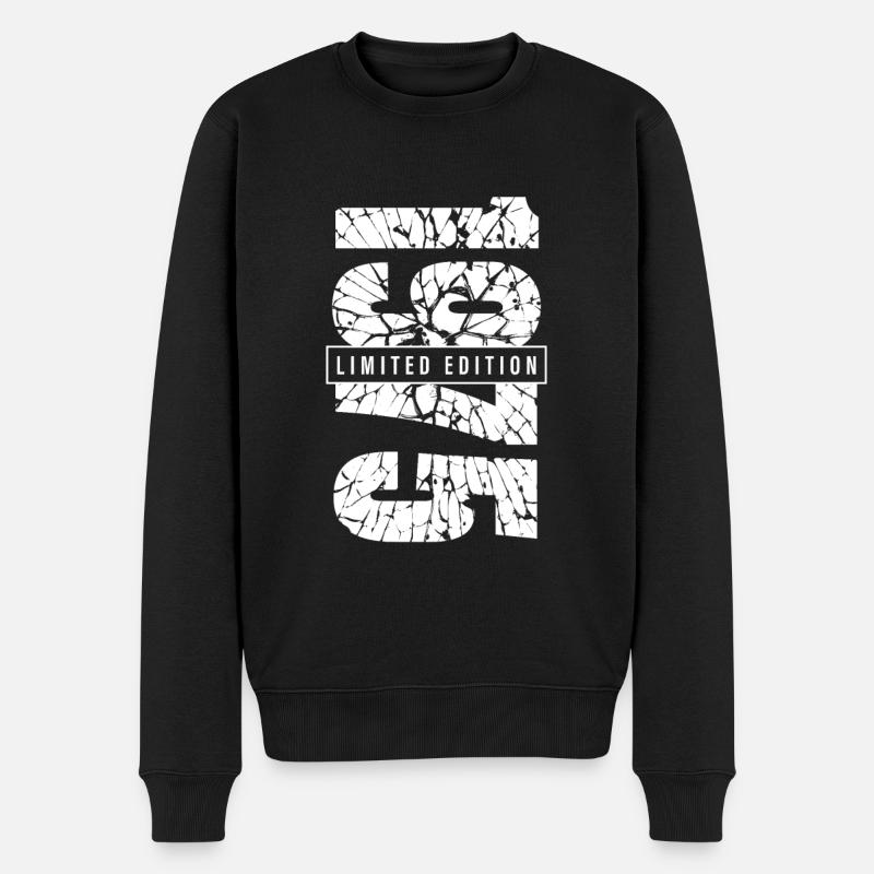 1975 Limited Edition Geburtsjahr 1975 Grunge Deko - Männer Premium Bio Pullover - Schwarz