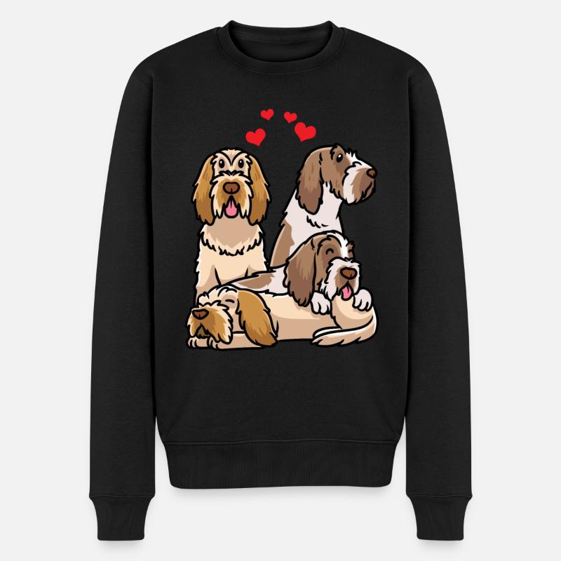 Spinone Italiano Hund - Männer Premium Bio Pullover - Schwarz