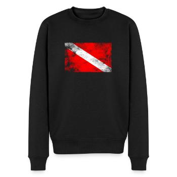 Drapeau de plongeur Pavillon de plongée Cadeau de plongeur - Pull Premium bio Homme - noir - Devant - Nico (187cm)