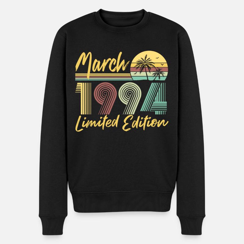 March 1994 Limited Edition - Männer Premium Bio Pullover - Schwarz