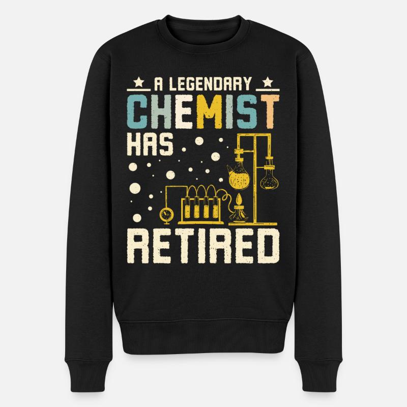 Chemiker geht in Ruhestand - Männer Premium Bio Pullover - Schwarz
