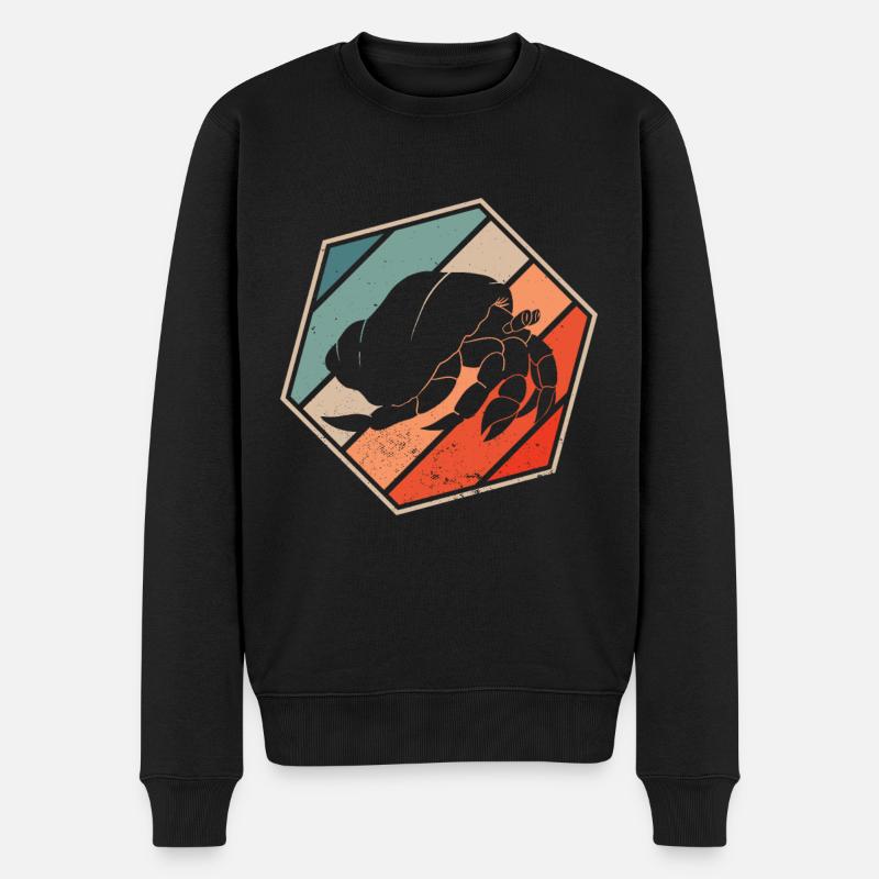 Einsiedlerkrebs - Männer Premium Bio Pullover - Schwarz