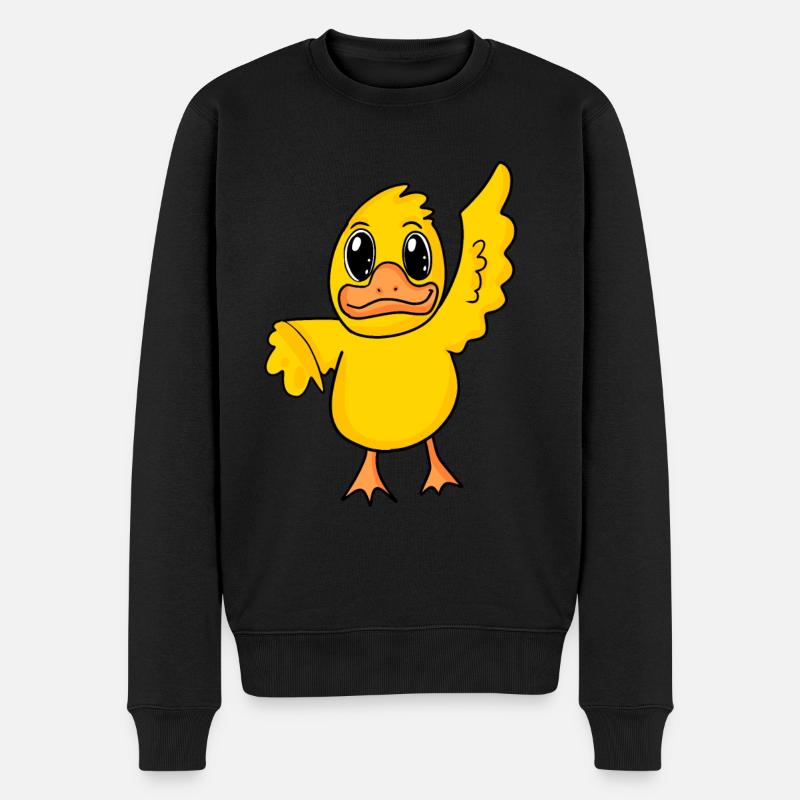 Ente - Männer Premium Bio Pullover - Schwarz