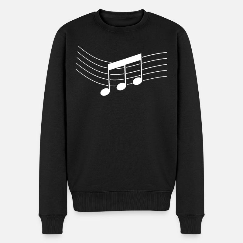 Partitions Blanches - Pull Premium bio Homme - noir