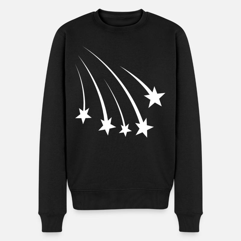Étoile filante Blanche - Pull Premium bio Homme - noir