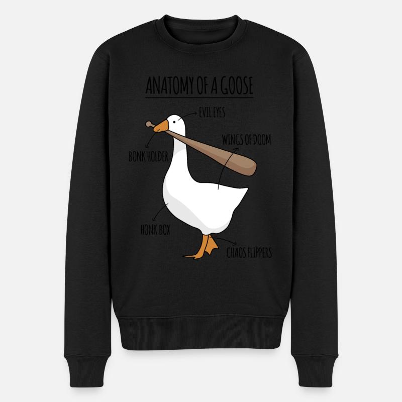 Anatomie Einer Gans Meme - Männer Premium Bio Pullover - Schwarz