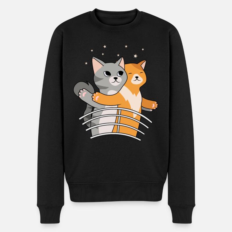 Chat Titanic - Pull Premium bio Homme - noir