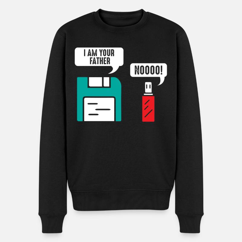 Informatiker Nerd Geek - Männer Premium Bio Pullover - Schwarz