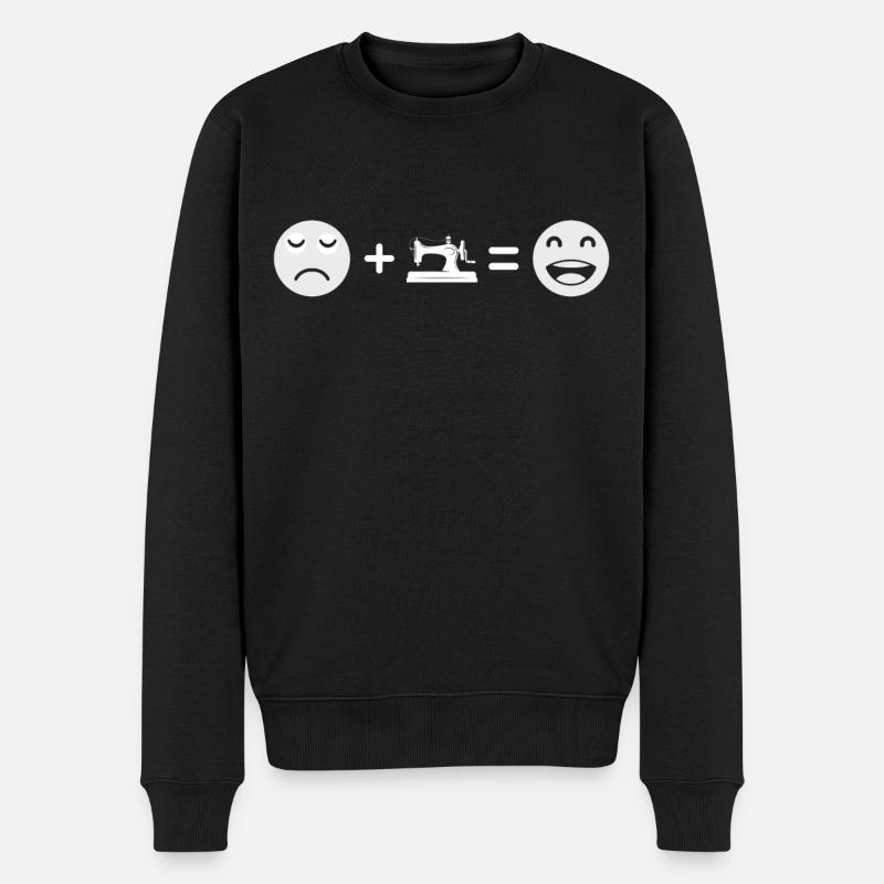 Coudre - Pull Premium bio Homme - noir