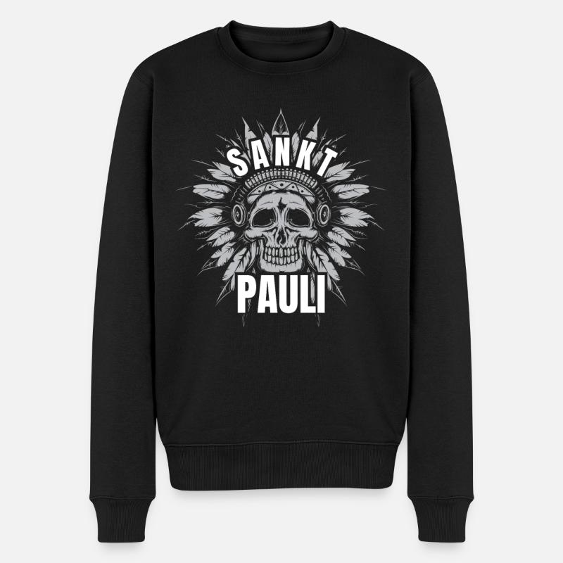 St pauli. St pauli Fan. Paulianer Hamburger fan - Männer Premium Bio Pullover - Schwarz