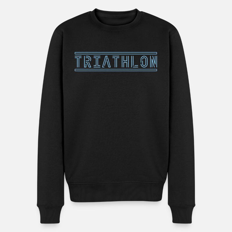 Triathlon - Männer Premium Bio Pullover - Schwarz