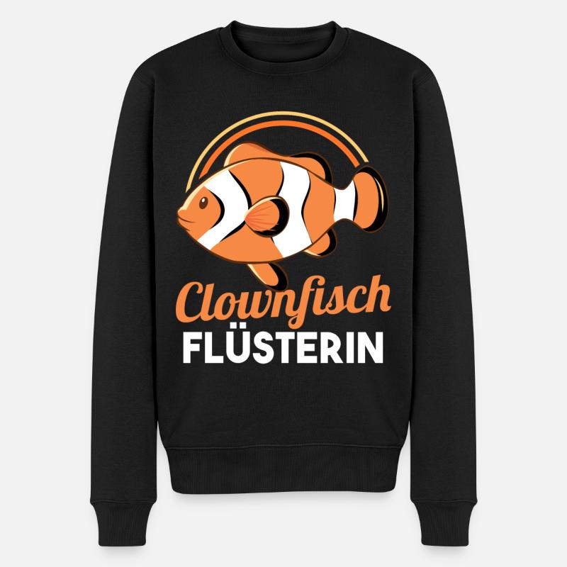 Clownfisch - Männer Premium Bio Pullover - Schwarz