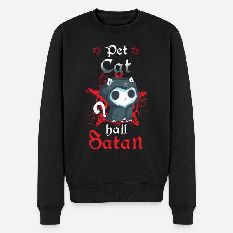 Chat de compagnie Hail Satan - Pull Premium bio Homme - noir
