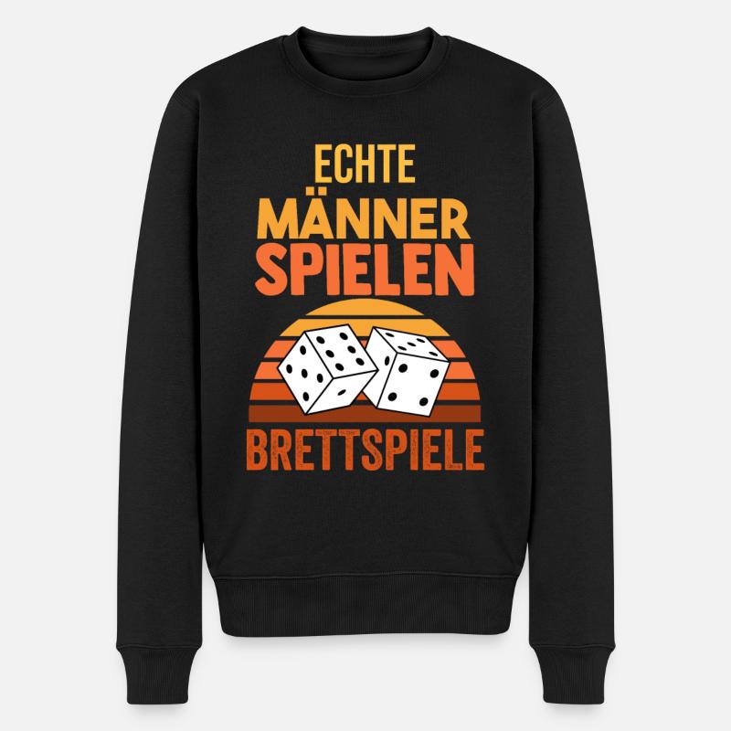 Brettspiele - Männer Premium Bio Pullover - Schwarz