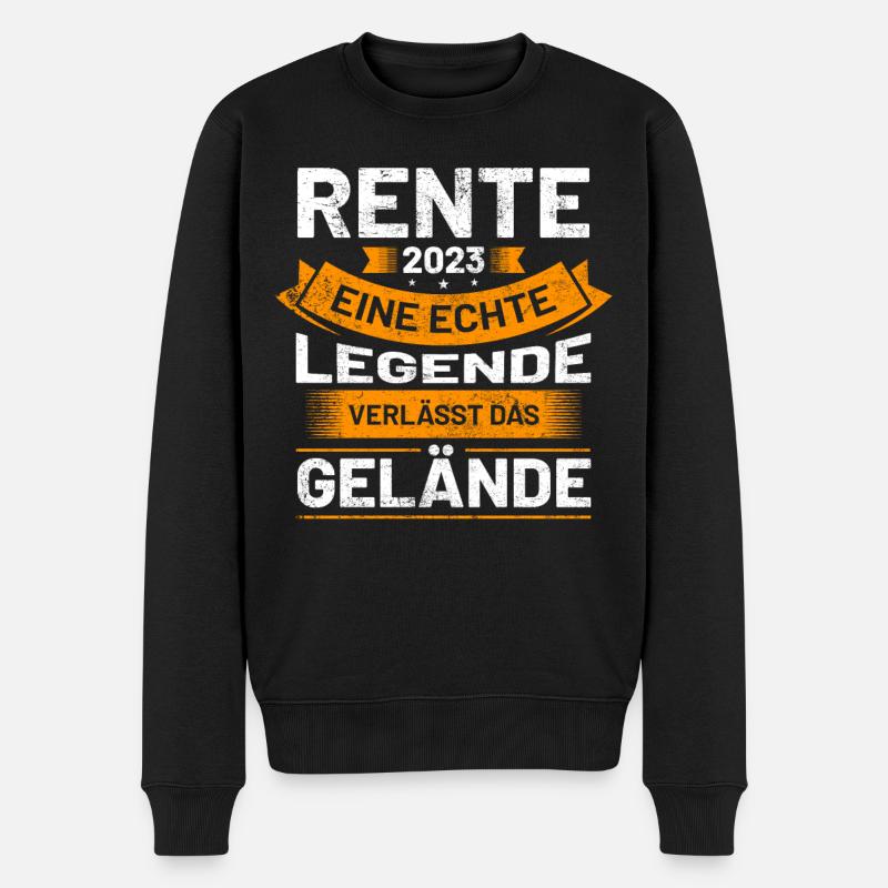 Rente 2023 | Rentnergeschenk - Männer Premium Bio Pullover - Schwarz