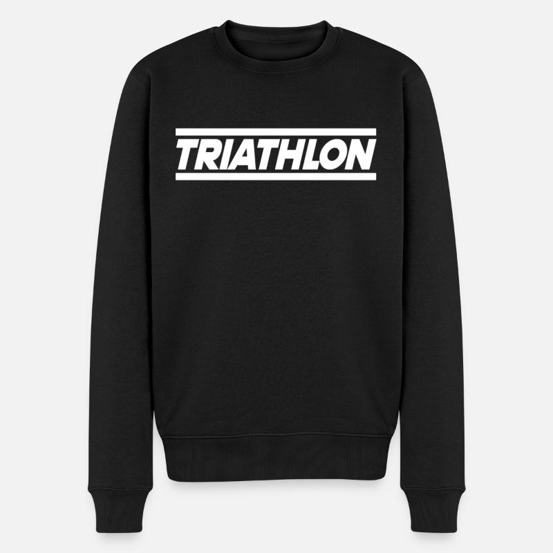 Triathlon - Männer Premium Bio Pullover - Schwarz