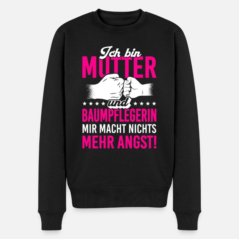 Baumpflegerin Mama Mutter Geschenk Arboristin - Männer Premium Bio Pullover - Schwarz