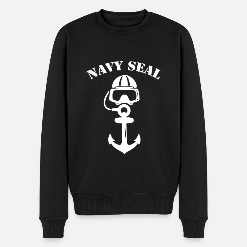 Navy Seals - Pull Premium bio Homme - noir