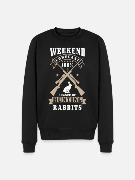 Rabbit Hunter Saying - Men's Premium Organic Jumper - black