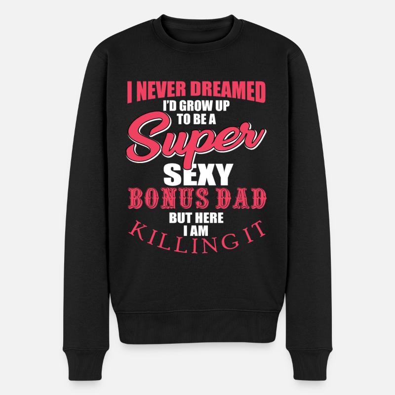 Bonus Papa Cadeau Beau-Père - Pull Premium bio Homme - noir