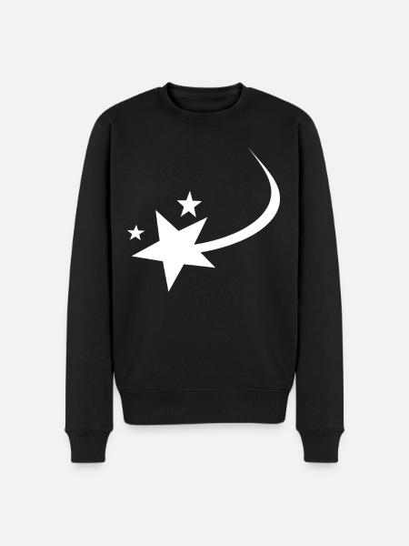 Shooting Star White - Men's Premium Organic Jumper - black