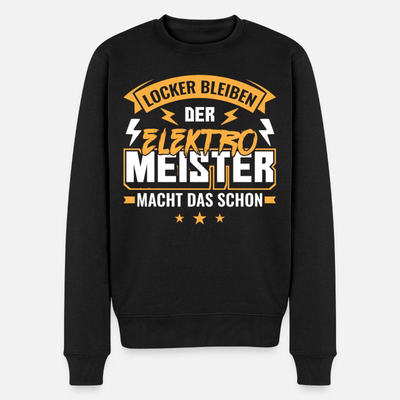 Elektromeister - Männer Premium Bio Pullover - Schwarz