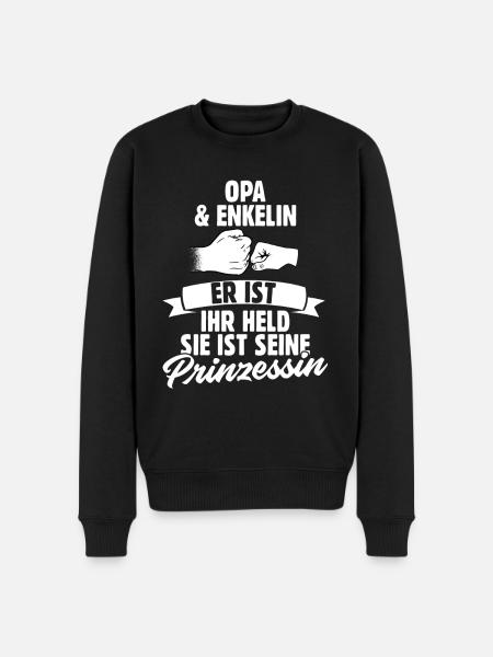 Opa Enkelin - Männer Premium Bio Pullover - Schwarz