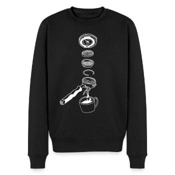 Kaffeeliebhaber Barista Cafe Siebträger Espresso - Männer Premium Bio Pullover - Schwarz - Vorne - Nico (187cm)