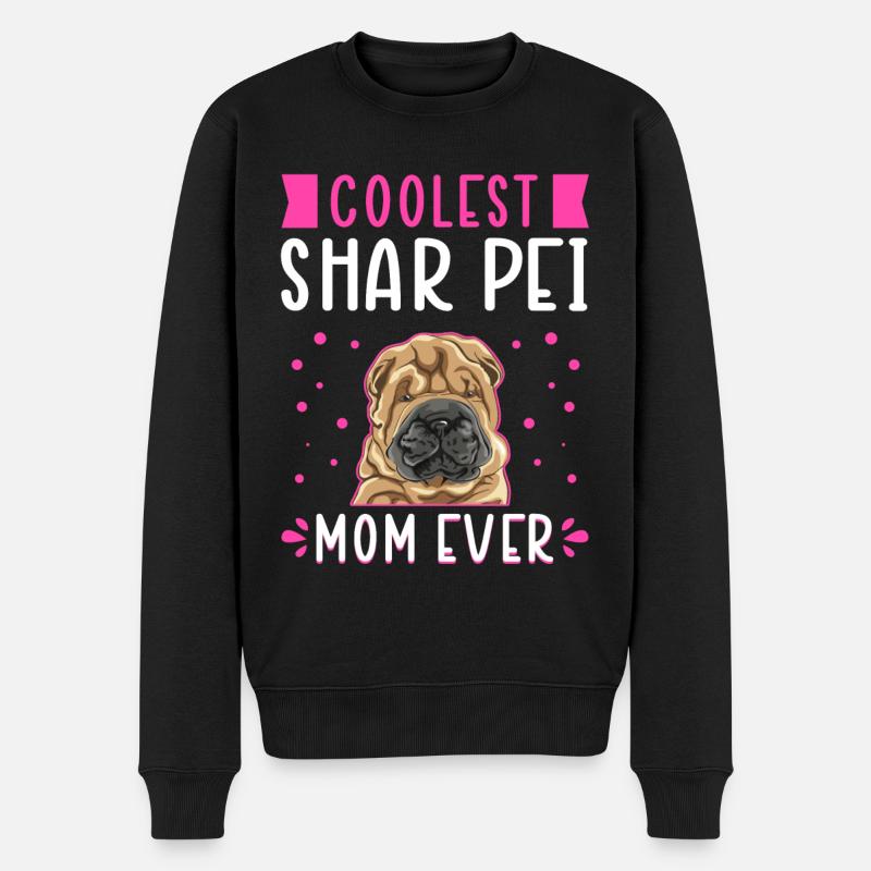 Shar Pei Mom Hunde Hundebesitzer Geschenk - Männer Premium Bio Pullover - Schwarz