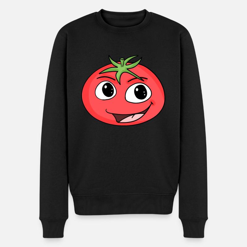 Tomate - Männer Premium Bio Pullover - Schwarz