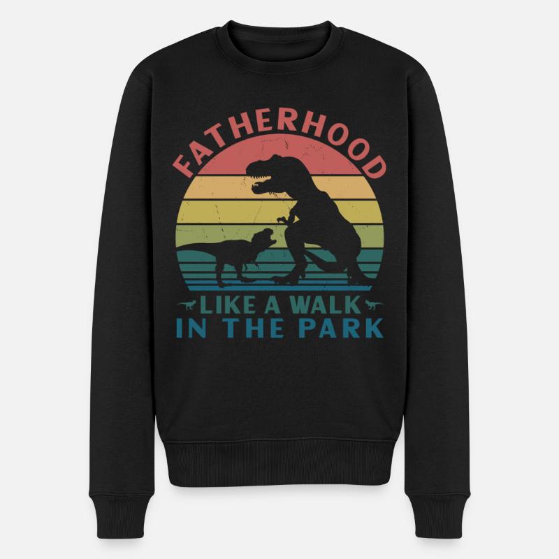 La paternité comme une promenade dans le parc - Pull Premium bio Homme - noir
