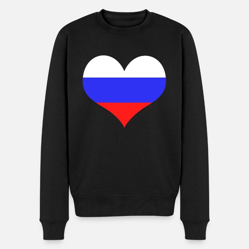 Russie Cœur - Pull Premium bio Homme - noir