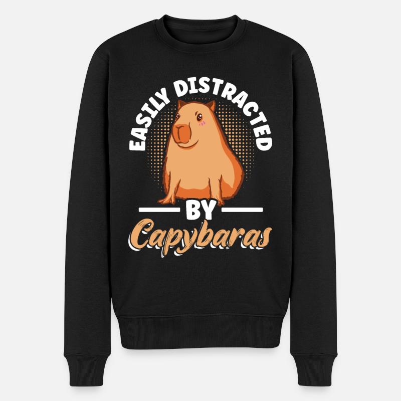 Capybara capybara rongeur - Pull Premium bio Homme - noir