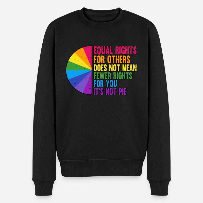 Equal Rights For Others LGBT Bi Pride Month - Männer Premium Bio Pullover - Schwarz